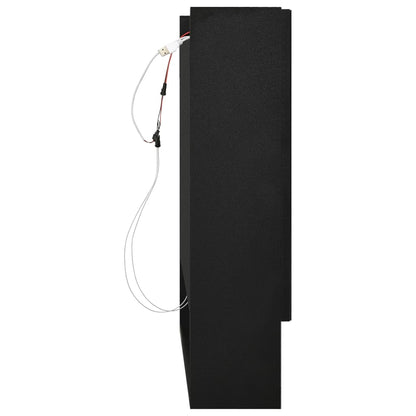 vidaXL LED Bathroom Mirror Cabinet Black 80x15x60 cm MDF