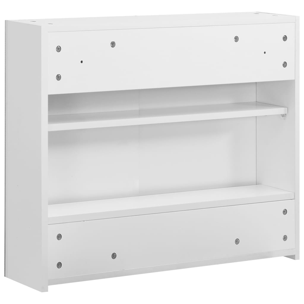 vidaXL Bathroom Mirror Cabinet White 80x15x60 cm MDF