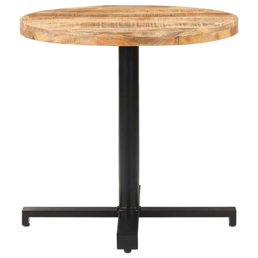 vidaXL Bistro Table Round Ø80x75 cm Rough Mango Wood