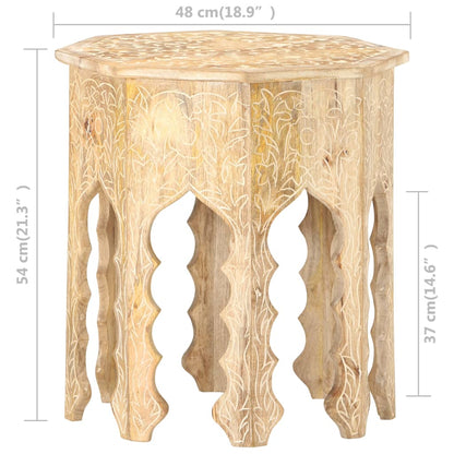 vidaXL Side Table Ø48 cm Solid Mango Wood