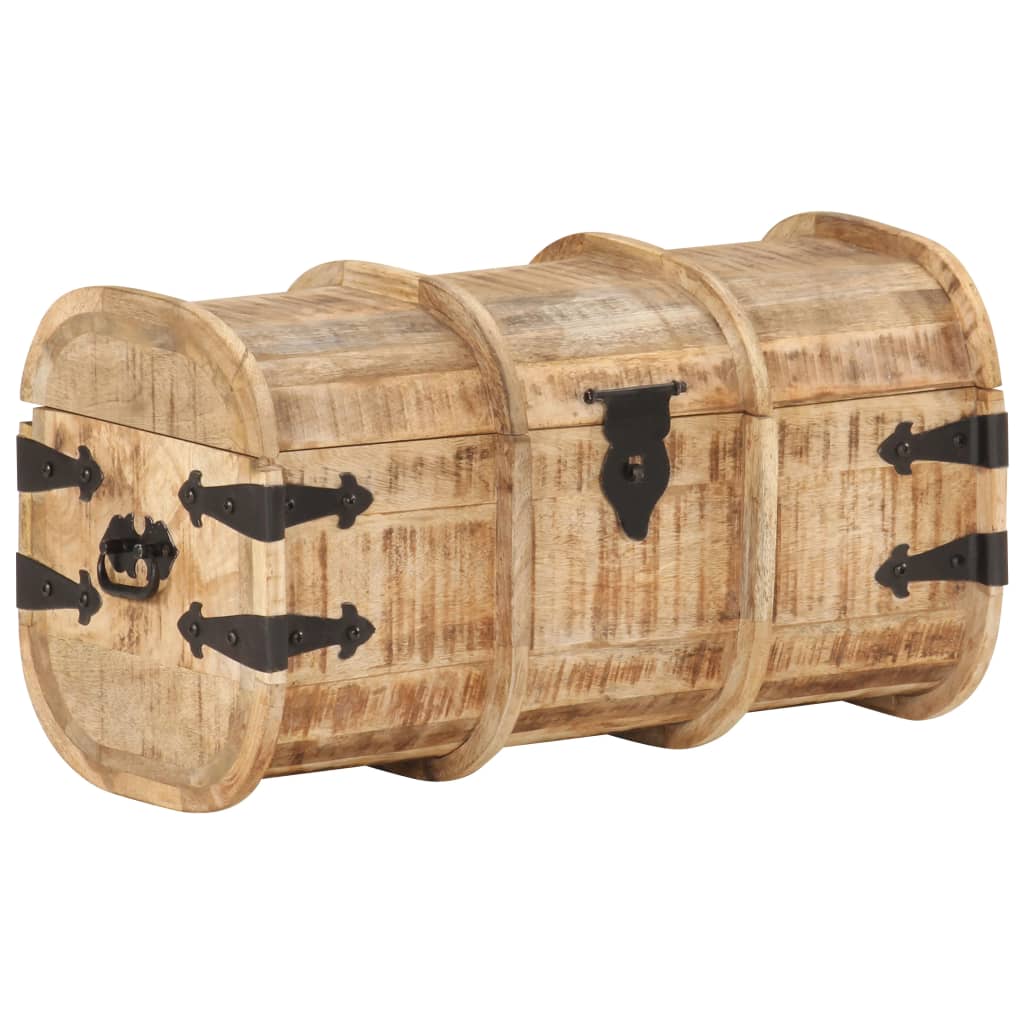 vidaXL Storage Chest | Natural wood | Solid Mango Wood | Medium | Storage Chest