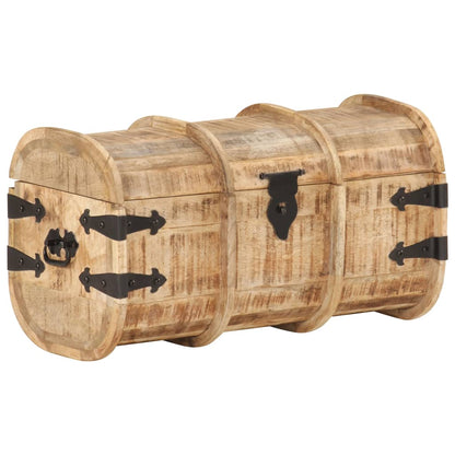 vidaXL Storage Chest | Natural wood | Solid Mango Wood | Medium | Storage Chest