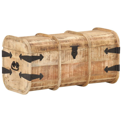 vidaXL Storage Chest | Natural wood | Solid Mango Wood | Medium | Storage Chest