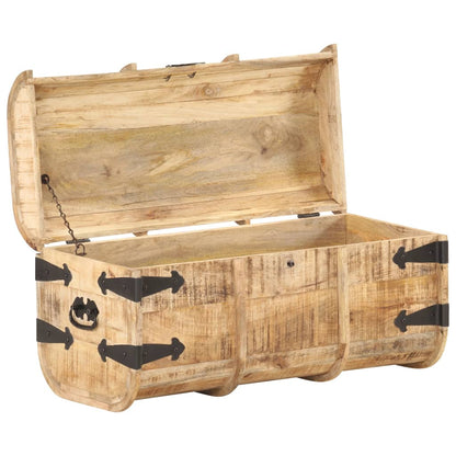 vidaXL Storage Chest | Natural wood | Solid Mango Wood | Medium | Storage Chest