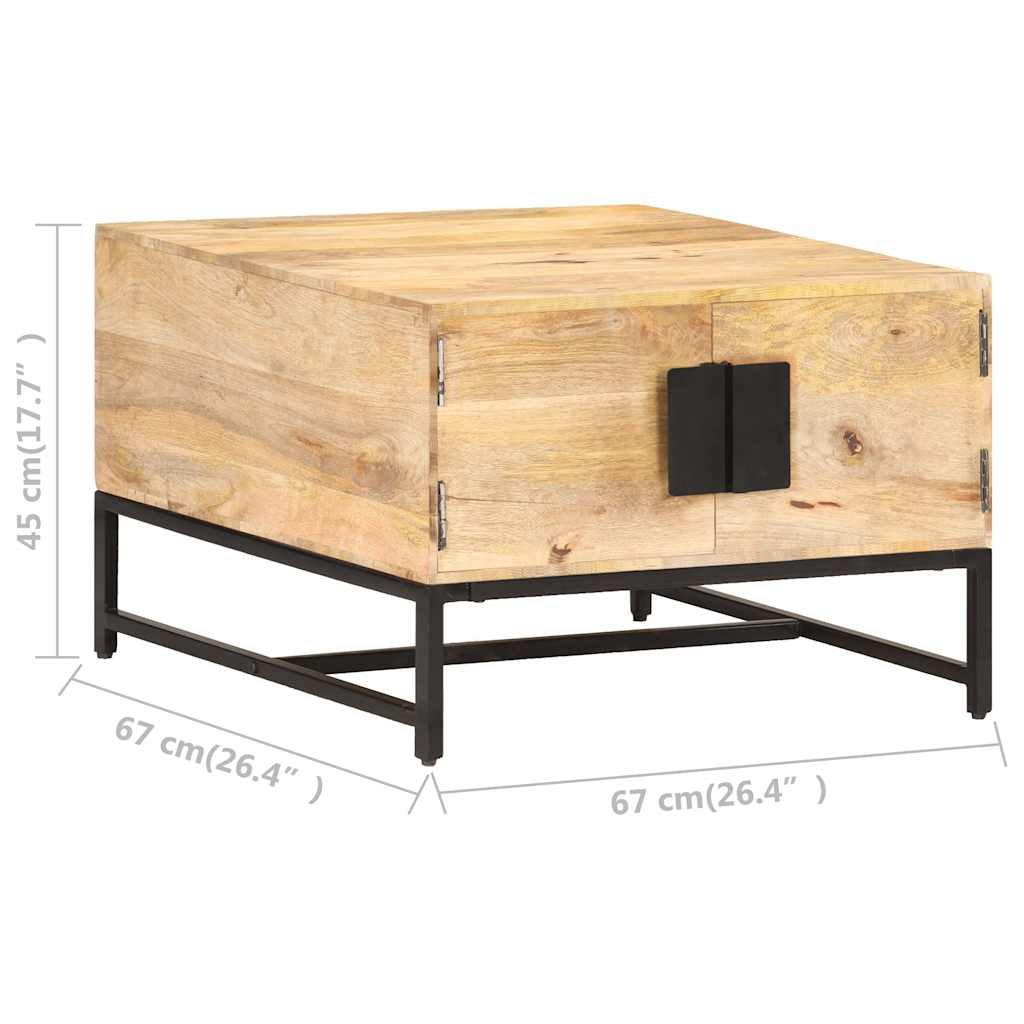 320375 vidaXL Coffee Table 67x67x45 cm Solid Mango Wood