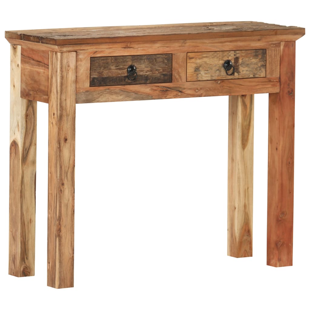 vidaXL Console Table 90.5x30x75cm Solid Acacia Wood and Reclaimed Wood