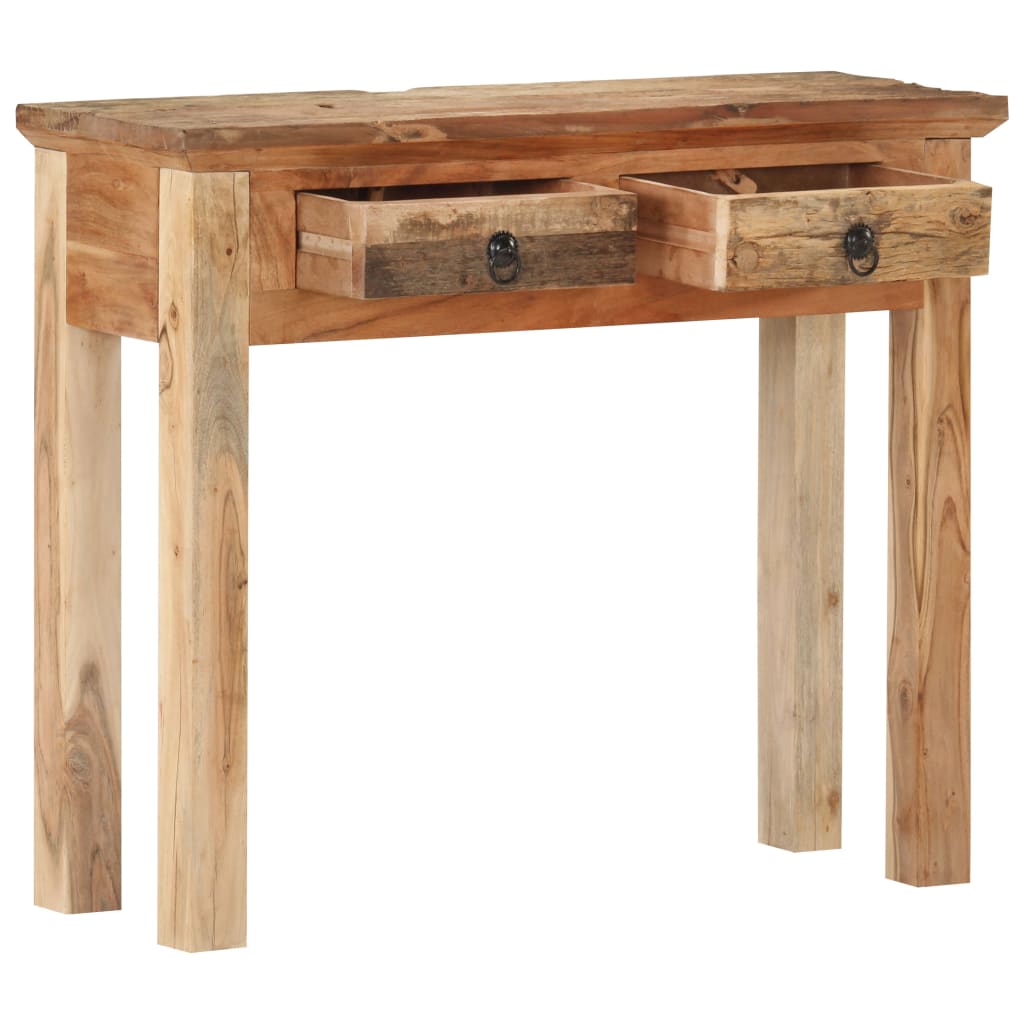 vidaXL Console Table 90.5x30x75cm Solid Acacia Wood and Reclaimed Wood
