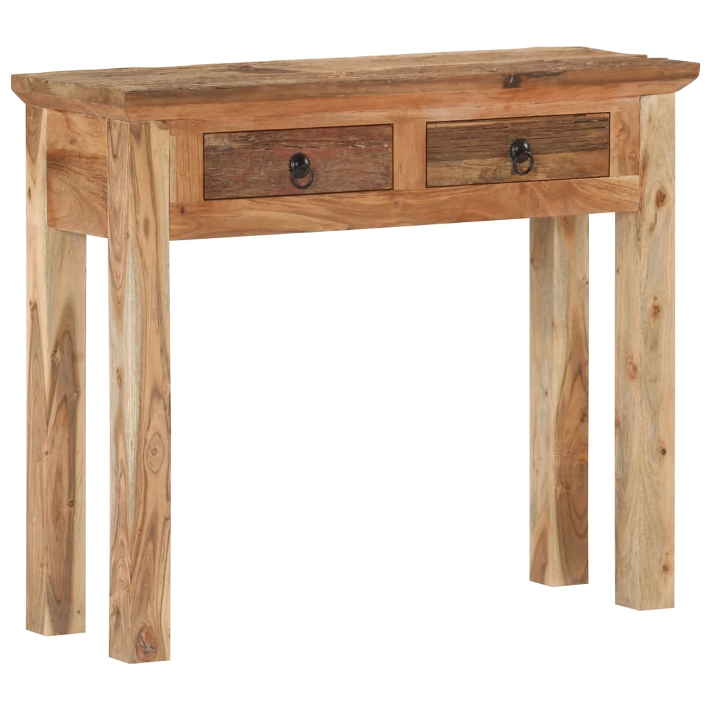 vidaXL Console Table 90.5x30x75cm Solid Acacia Wood and Reclaimed Wood