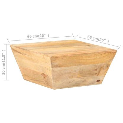 320387 vidaXL Coffee Table V-shape 66x66x30 cm Solid Mango Wood