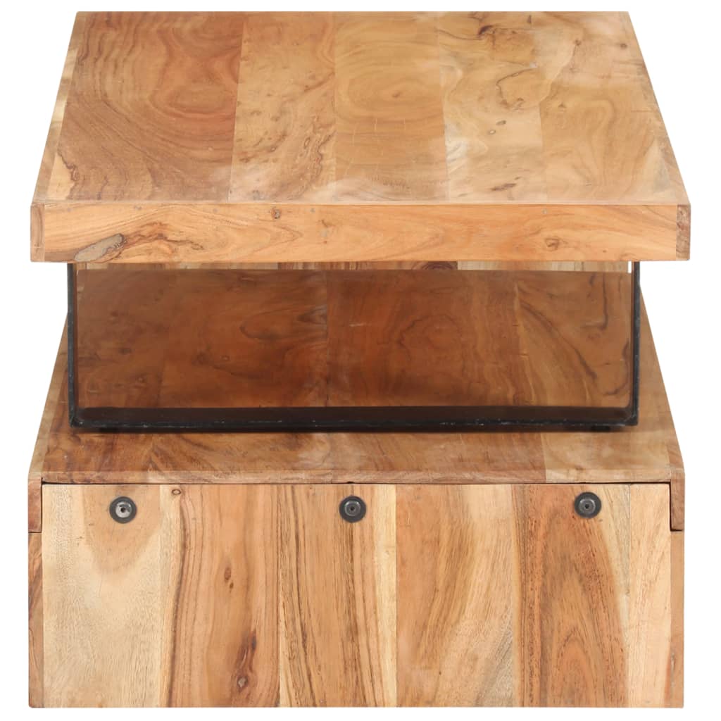 vidaXL 2 Piece Coffee Table Set Solid Acacia Wood