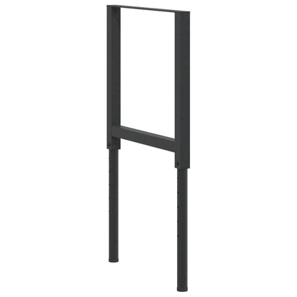 vidaXL Adjustable Work Bench Frames 2 pcs Metal 55x(69-95.5) cm Black