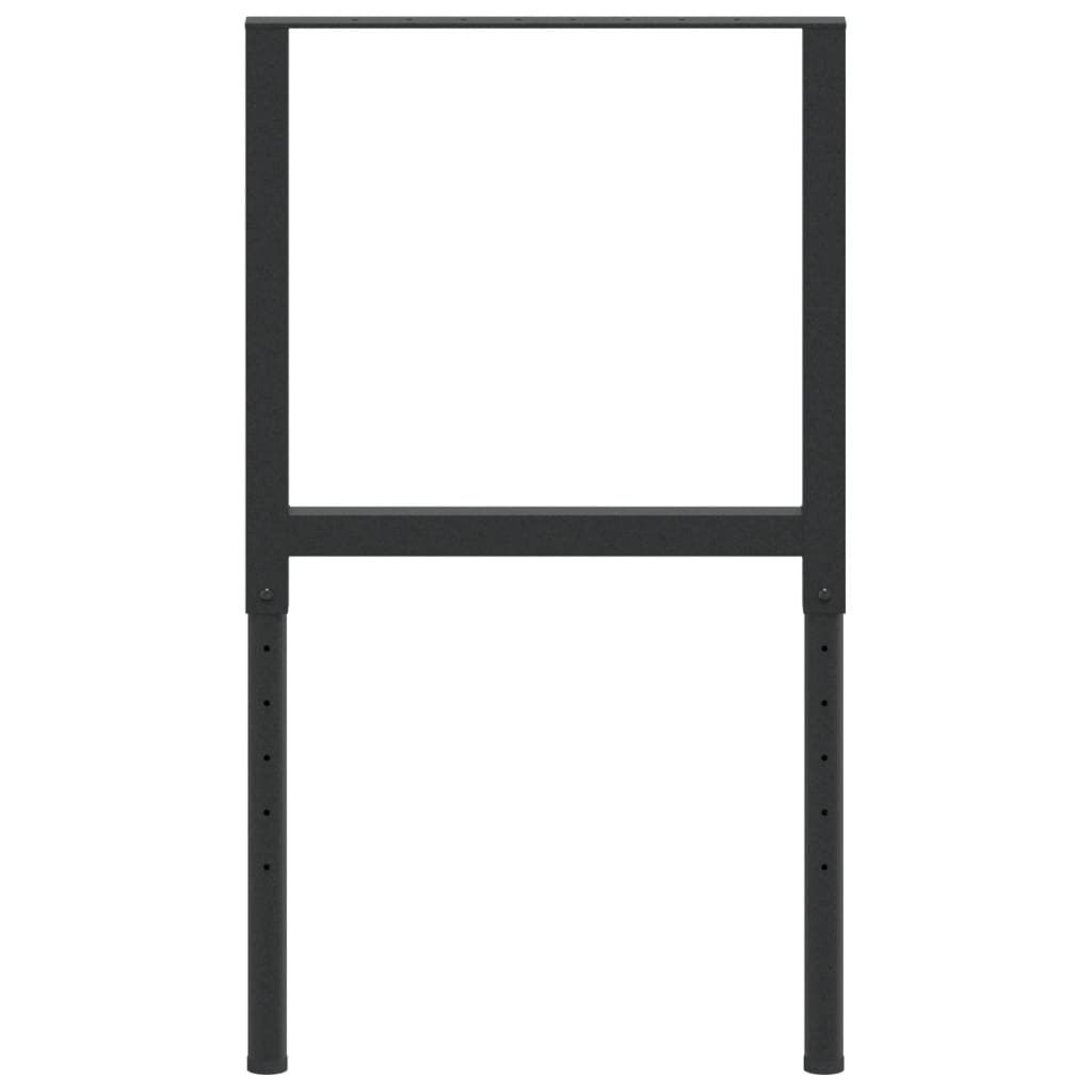 vidaXL Adjustable Work Bench Frames 2 pcs Metal 55x(69-95.5) cm Black