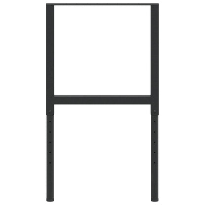 vidaXL Adjustable Work Bench Frames 2 pcs Metal 55x(69-95.5) cm Black