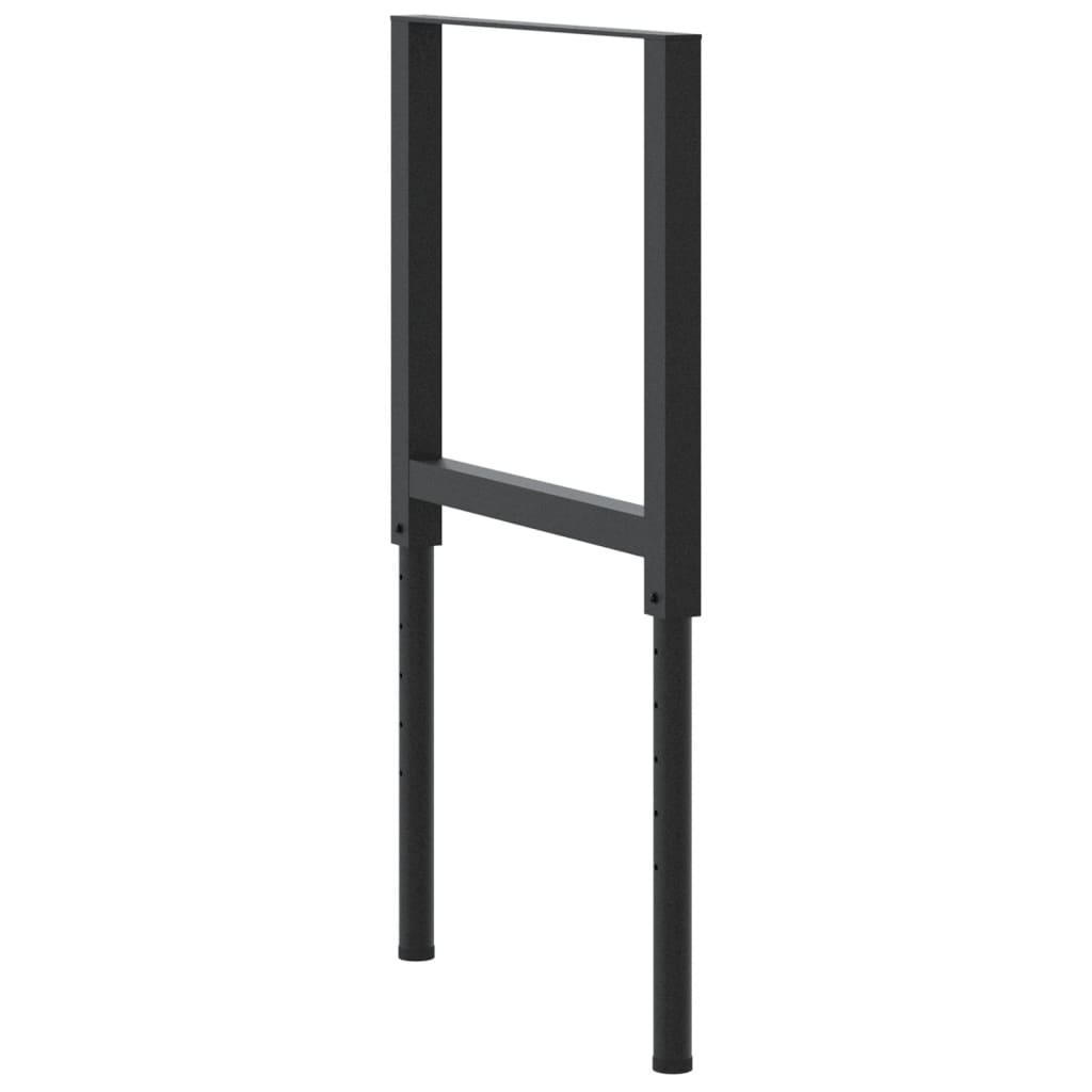 vidaXL Adjustable Work Bench Frames 2 pcs Metal 55x(69-95.5) cm Black