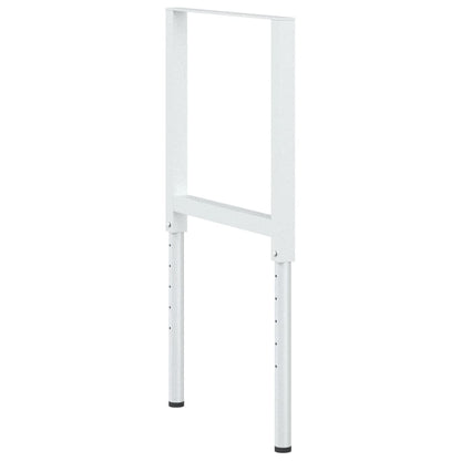 vidaXL Adjustable Work Bench Frames 2 pcs Metal 55x(69-95.5) cm Grey