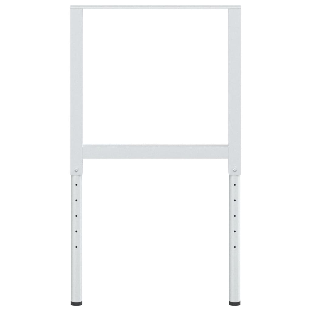 vidaXL Adjustable Work Bench Frames 2 pcs Metal 55x(69-95.5) cm Grey