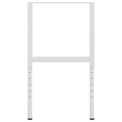 vidaXL Adjustable Work Bench Frames 2 pcs Metal 55x(69-95.5) cm Grey