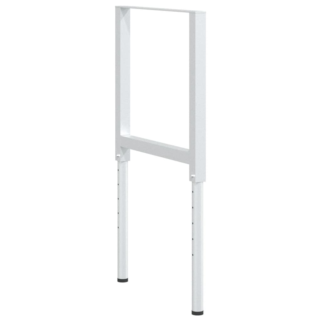 vidaXL Adjustable Work Bench Frames 2 pcs Metal 55x(69-95.5) cm Grey