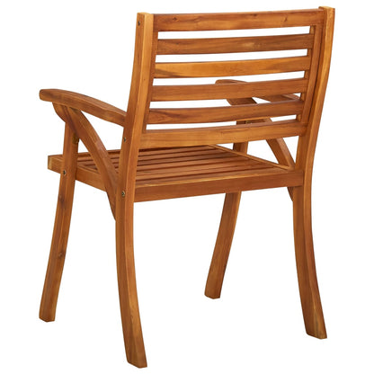 vidaXL Garden Chair | Set of 3 | Brown | Solid Acacia wood | Medium