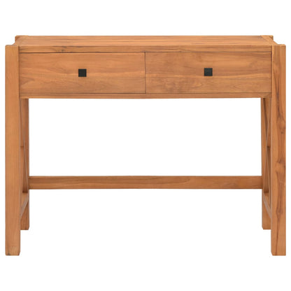 vidaXL Desk with 2 Drawers 100x40x75 cm Teak Wood