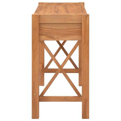 vidaXL Desk with 2 Drawers 100x40x75 cm Teak Wood