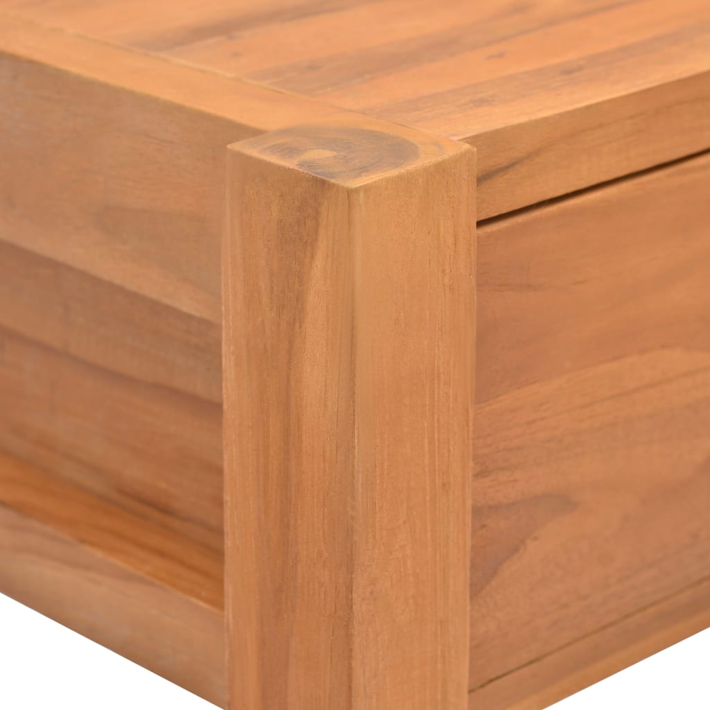 vidaXL Desk with 2 Drawers 100x40x75 cm Teak Wood