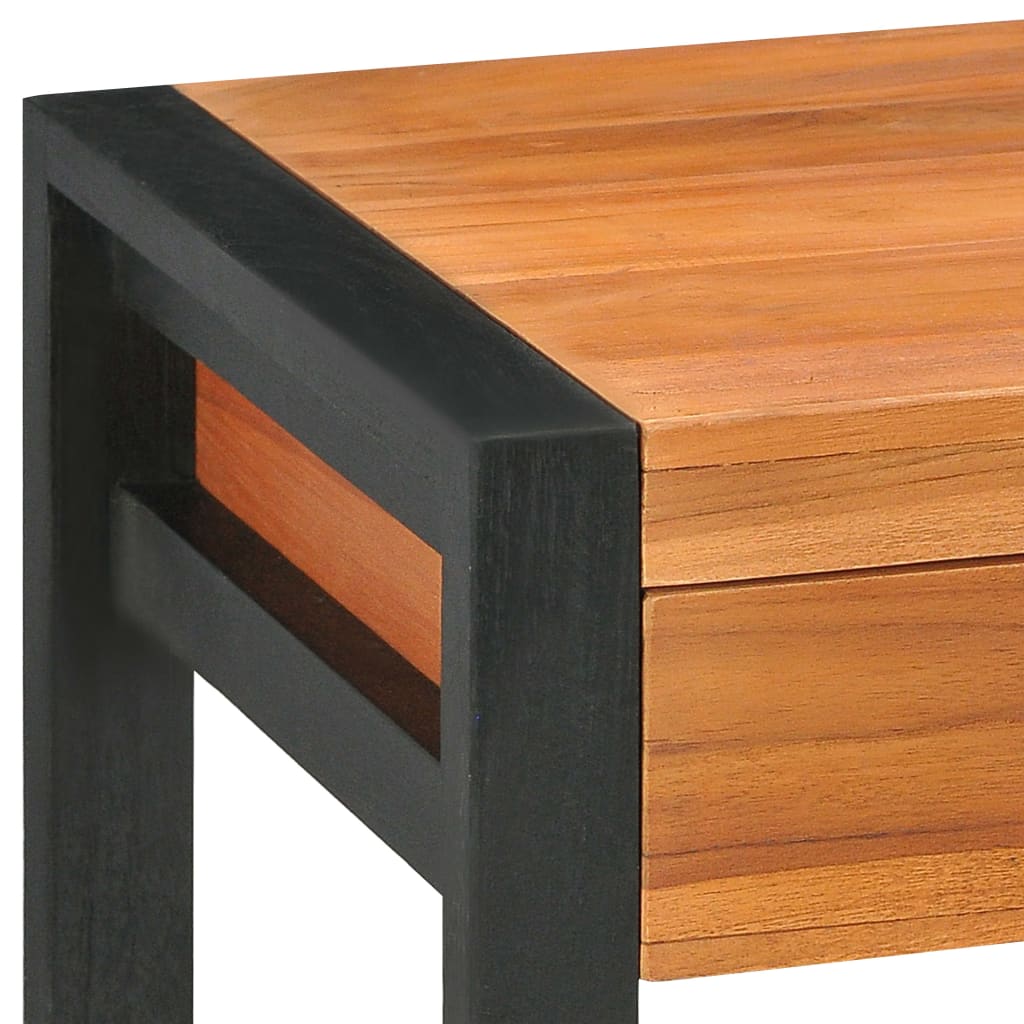 vidaXL Desk with 2 Drawers 100x40x75 cm Teak Wood
