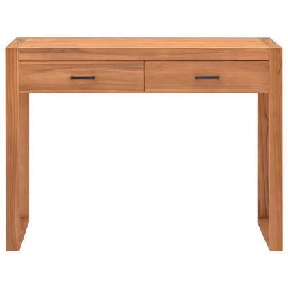vidaXL Desk with 2 Drawers 100x40x75 cm Teak Wood