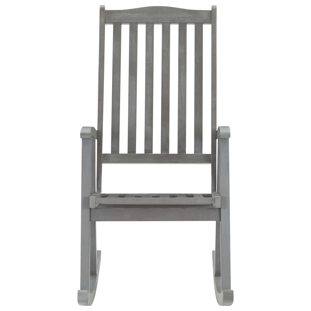 vidaXL Rocking Chair | Grey | Solid Acacia Wood | Standard |  Durable