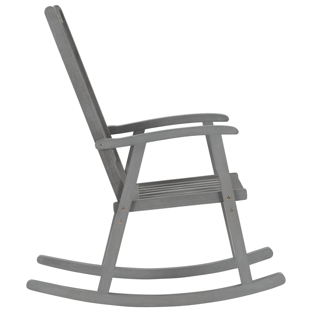 vidaXL Rocking Chair | Grey | Solid Acacia Wood | Standard |  Durable