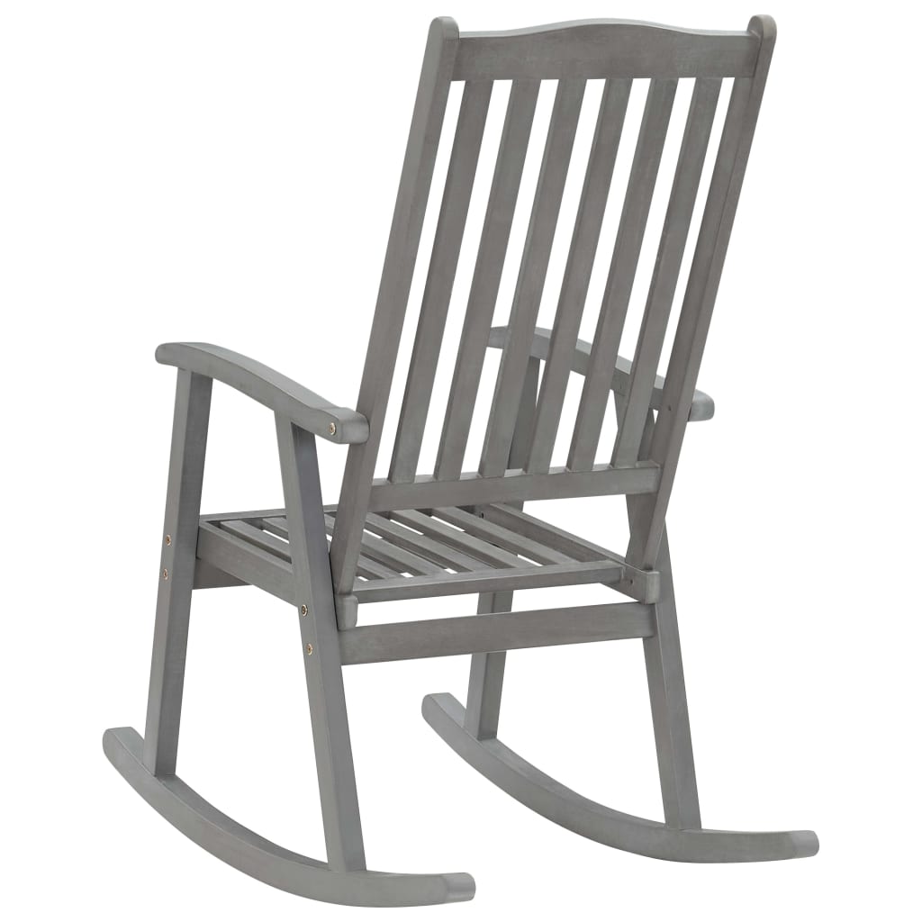 vidaXL Rocking Chair | Grey | Solid Acacia Wood | Standard |  Durable