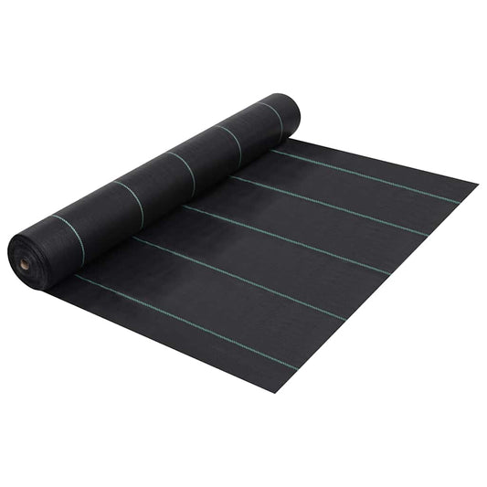 313066 vidaXL Weed & Root Control Mat Black 2x25 m PP