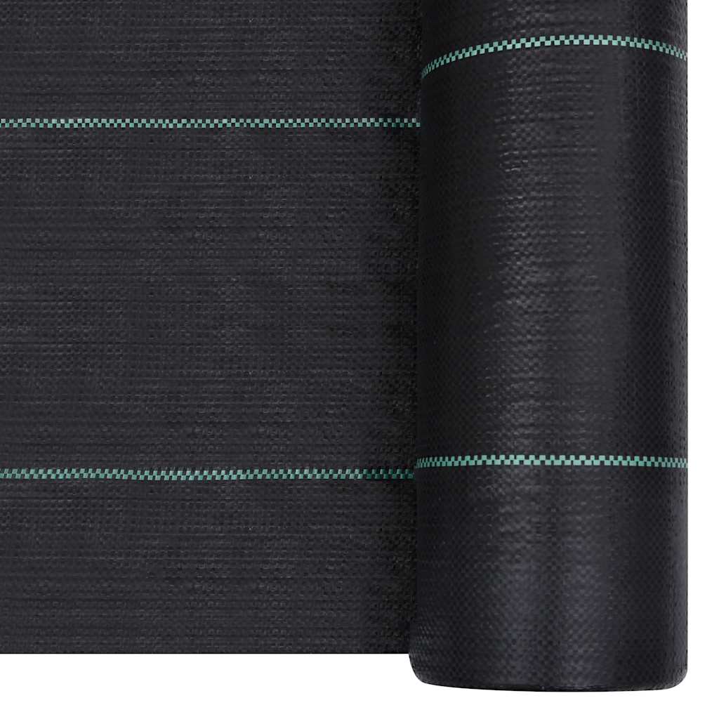 313067 vidaXL Weed & Root Control Mat Black 2x50 m PP