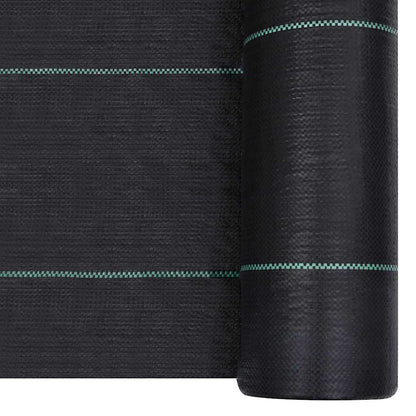 313067 vidaXL Weed & Root Control Mat Black 2x50 m PP