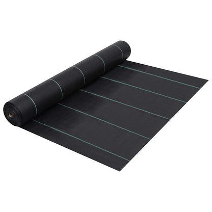 313068 vidaXL Weed & Root Control Mat Black 2x100 m PP