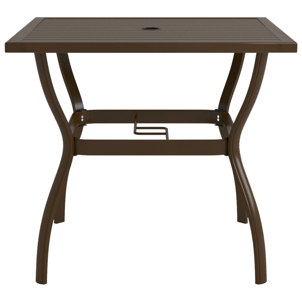 vidaXL Garden Table Brown 81.5x81.5x72 cm Steel