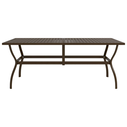 vidaXL Garden Table Brown 190x80x72 cm Steel