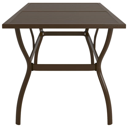 vidaXL Garden Table Brown 190x80x72 cm Steel