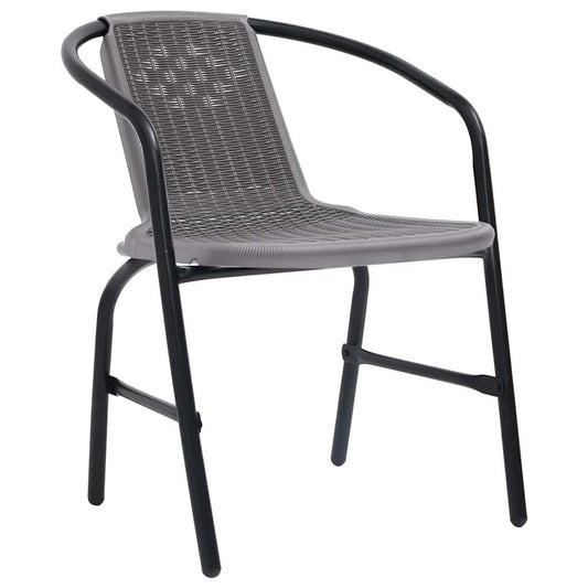 312495 vidaXL Garden Chairs 4 pcs Plastic Rattan and Steel 110 kg