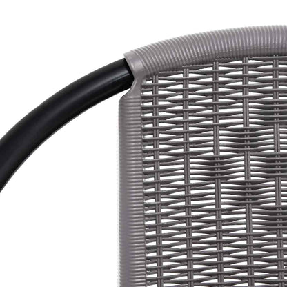 vidaXL Garden Chairs 4 pcs Plastic Rattan and Steel 110 kg
