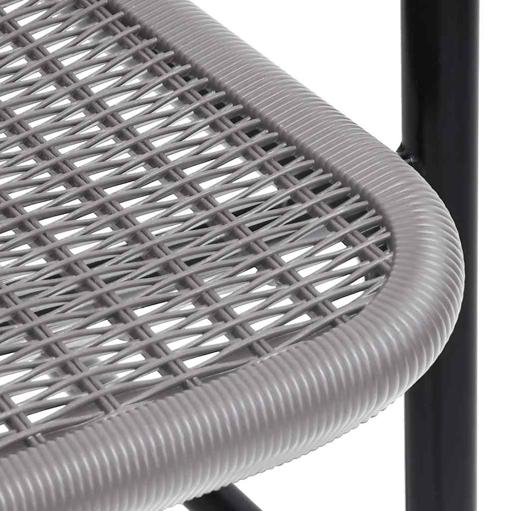 vidaXL Garden Chairs 4 pcs Plastic Rattan and Steel 110 kg