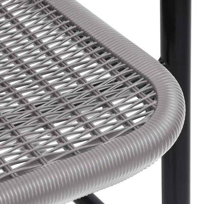 vidaXL Garden Chairs 4 pcs Plastic Rattan and Steel 110 kg