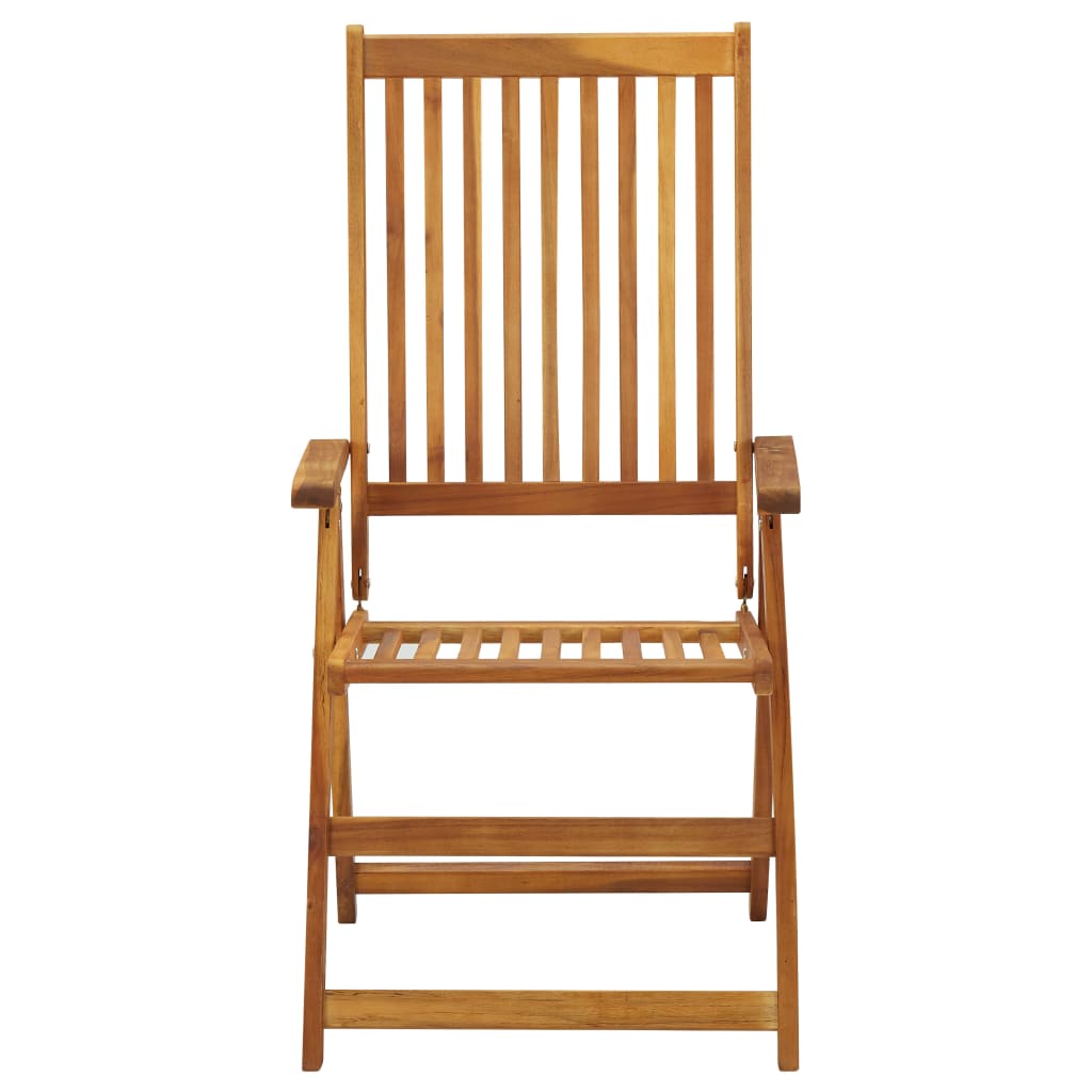 vidaXL Garden Chair | Set of 3 | Natural Wood | Solid Acacia Wood | Medium