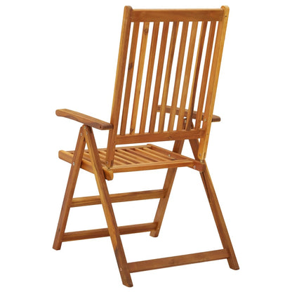 vidaXL Garden Chair | Set of 3 | Natural Wood | Solid Acacia Wood | Medium