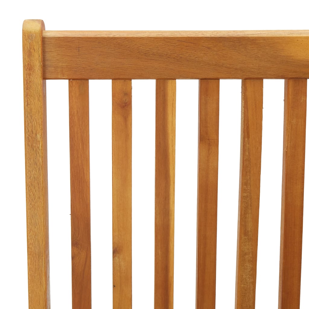 vidaXL Garden Chair | Set of 3 | Natural Wood | Solid Acacia Wood | Medium