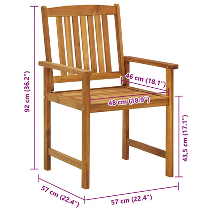 vidaXL Garden Chairs 4 pcs Solid Acacia Wood