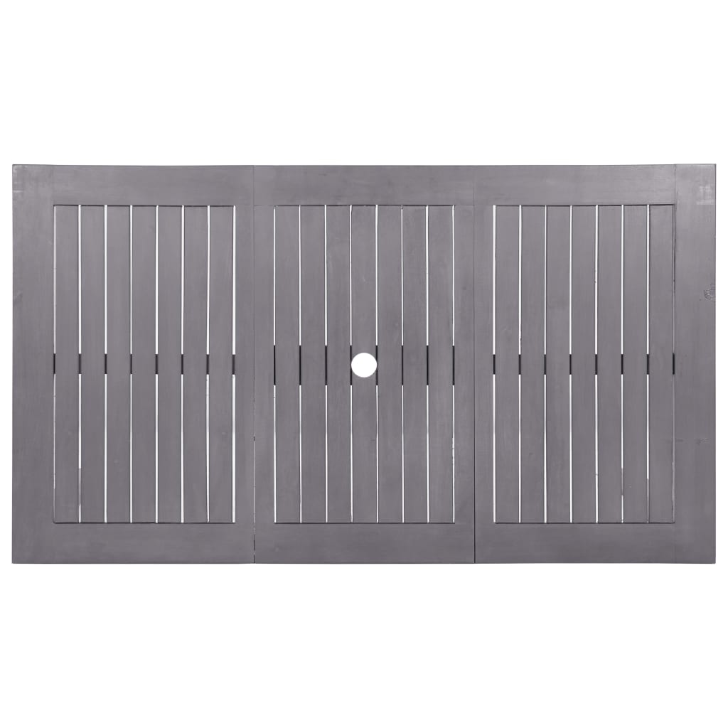 vidaXL Garden Table Grey Wash 140x80x74 cm Solid Acacia Wood