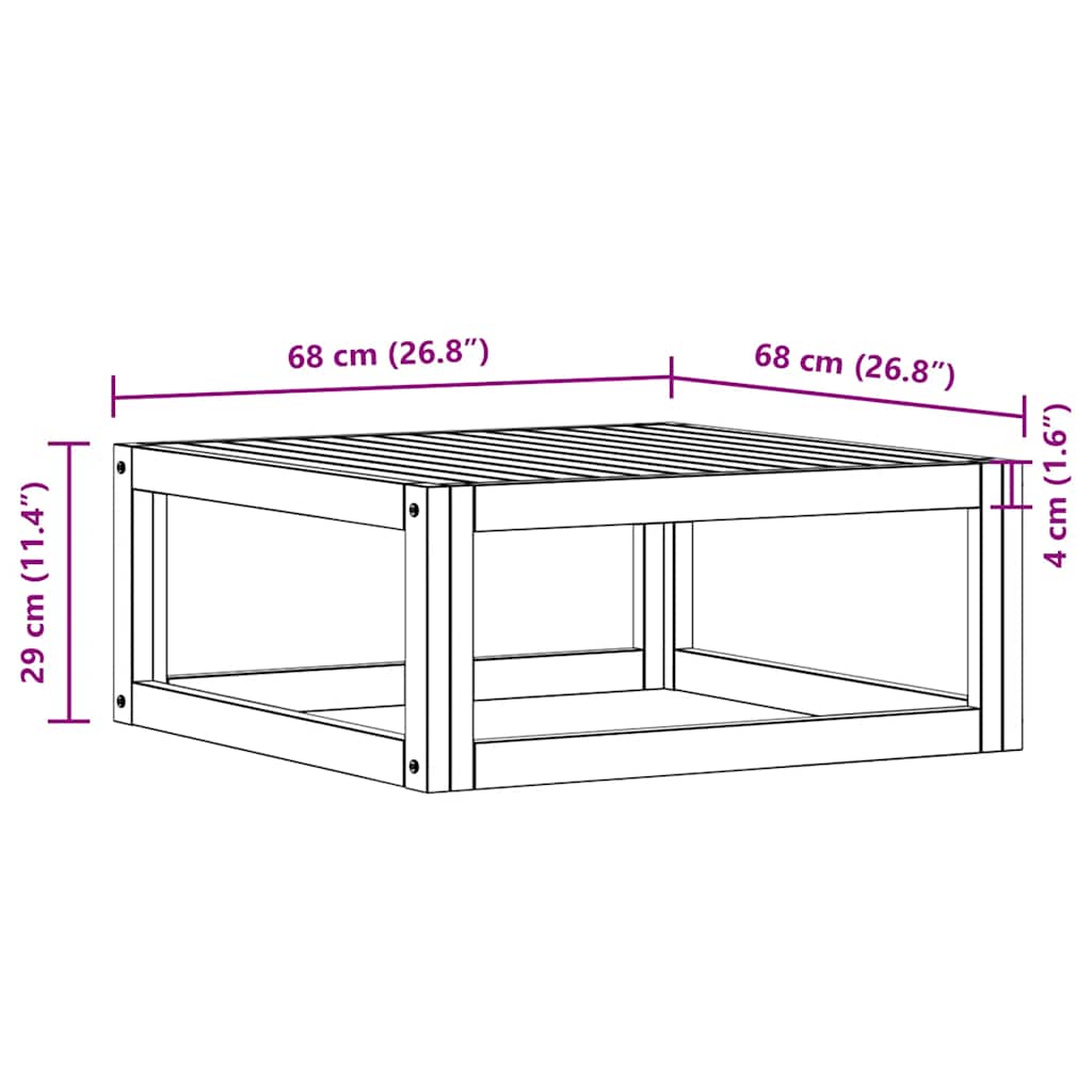 vidaXL Coffee Table | Natural Wood | Solid acacia wood | Medium | Durable