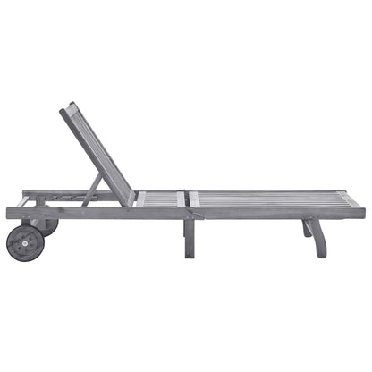 vidaXL Sun Lounger Solid Acacia Wood