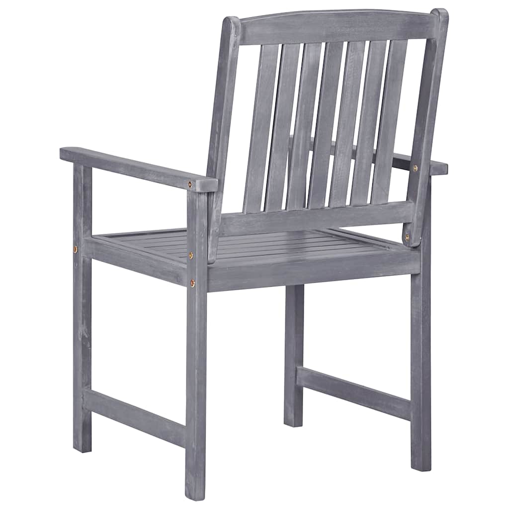 311875 vidaXL Garden Chairs 4 pcs Solid Acacia Wood Grey